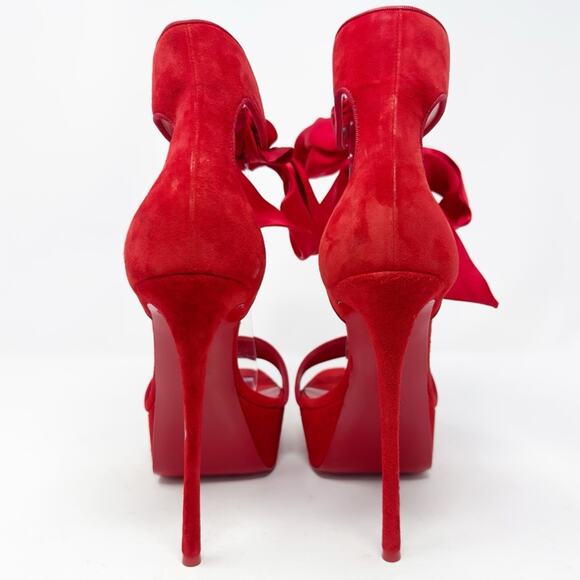 Christian Louboutin Torrida Alta 150 Suede Sandal Heels - Picture 3 of 11